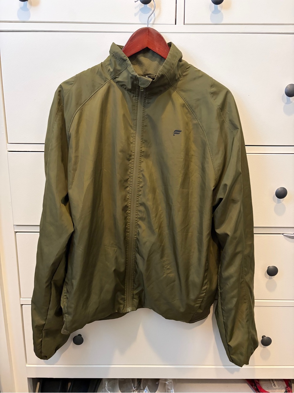 Fabletics Men’s Olive Green Lightweight Performance Windbreaker Jacket